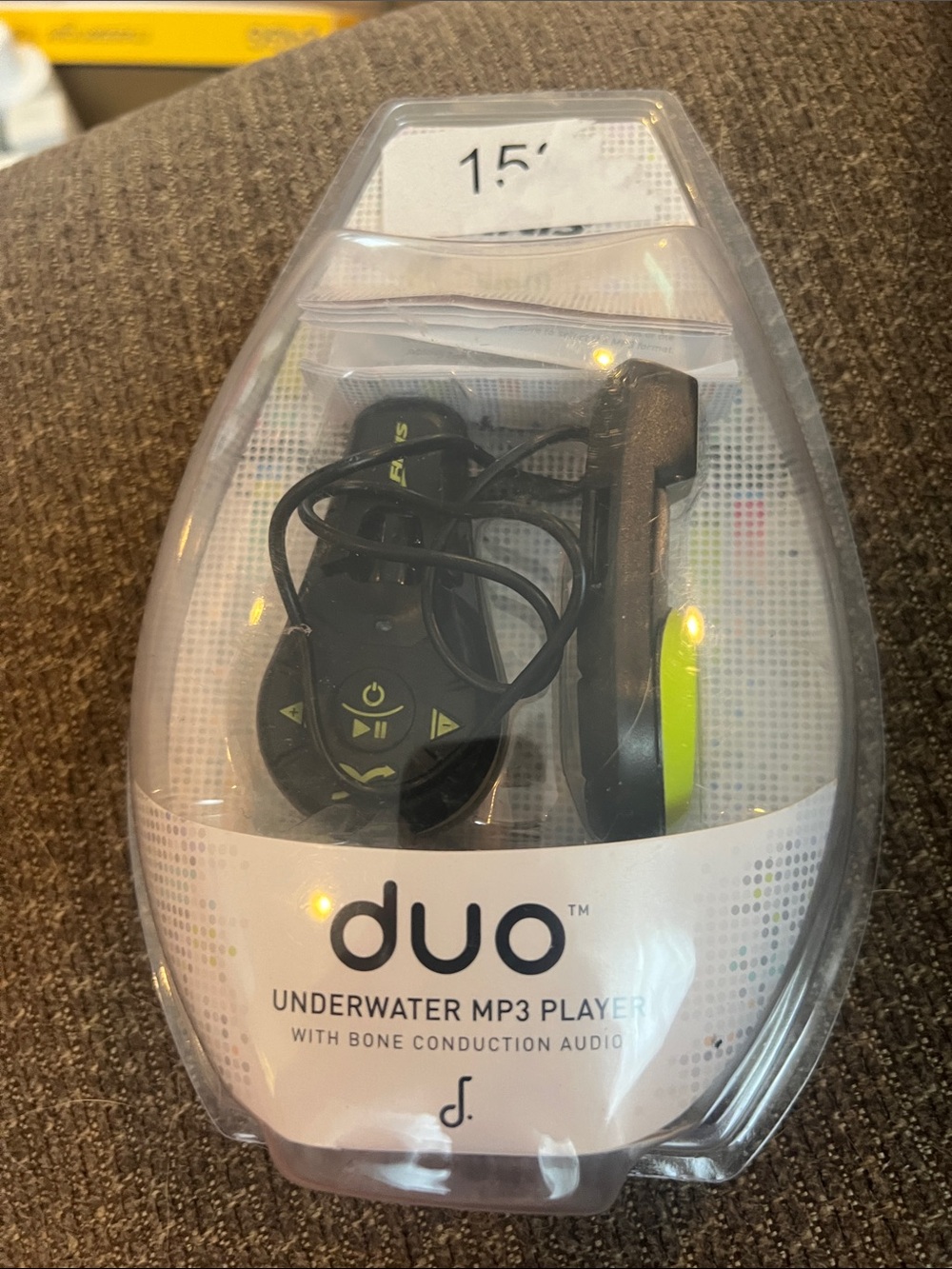 FINIS Duo Underwater MP3 Player - Black & Neon Yellow